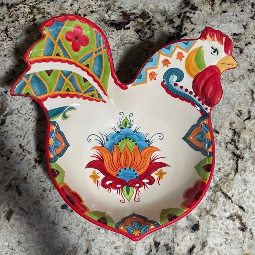 Espana Lifestyle Rooster Ceramic Dish.